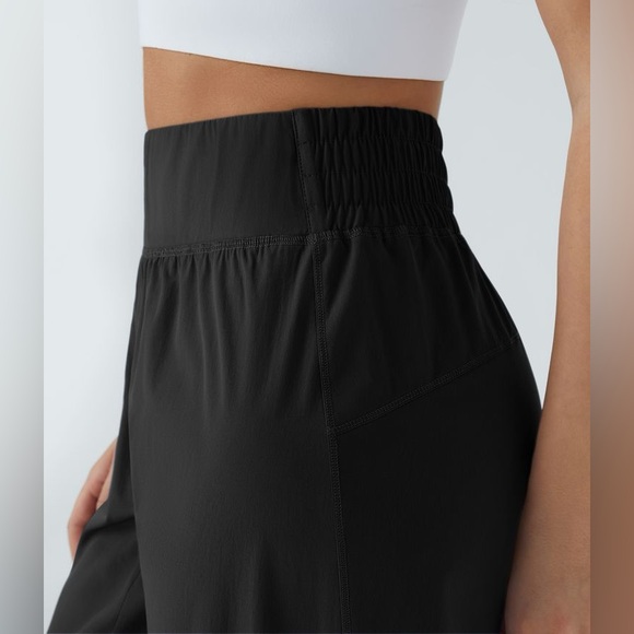 Halara Women’s Medium Black High Waisted Elastic Waistband Hiking Joggers Strech - Picture 5 of 13